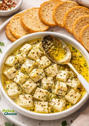 Foto de Cubinhos Temperados de Mussarela Vegetal NatuCheese
