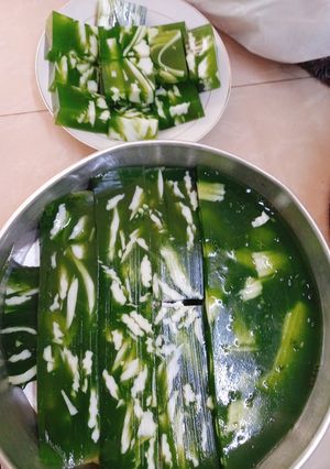 Hình của món Rau câu giòn lá dứa.