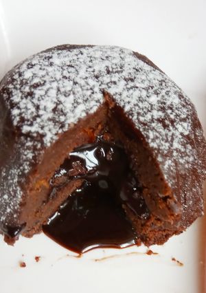 A picture of Bourbon choco lava cake.