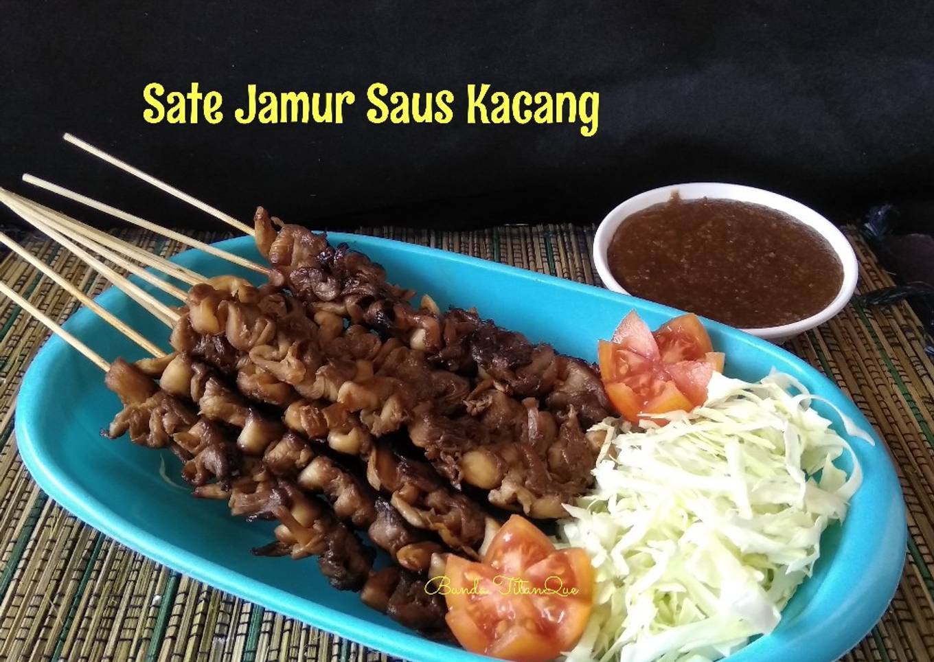 Sate Jamur Saus Kacang