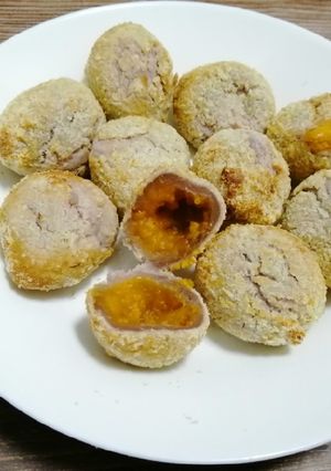 氣炸鹹蛋黃芋頭酥 的食譜成品照片