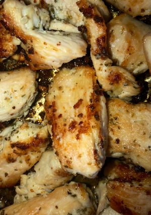 Una foto de Trozos de pollo fritos rápida preparación