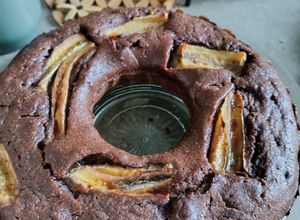 Una foto de Torta de cacao y banana ❤️☝️ o marmolada dos opciones 🩷🧉