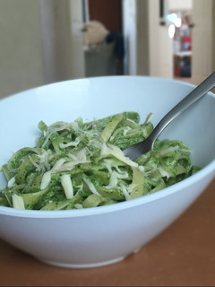 Una foto de Pasta Espinaca-Alfredo