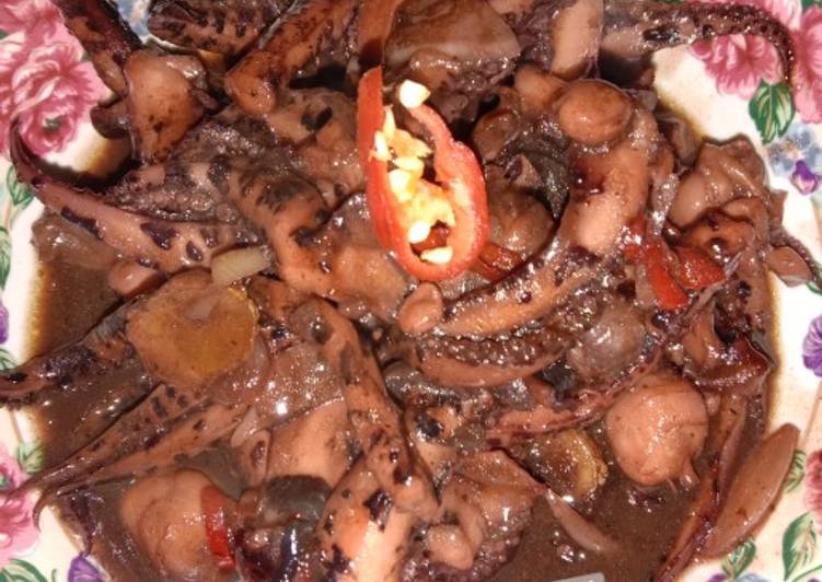 Kepala cumi goreng asem