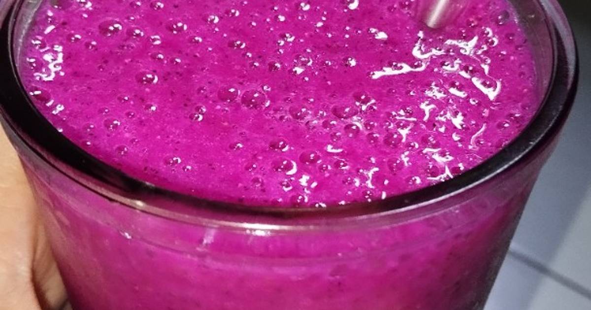 Resep Jus Buah Naga Pisang Tanpa Gula Paling Mudah dan Enak