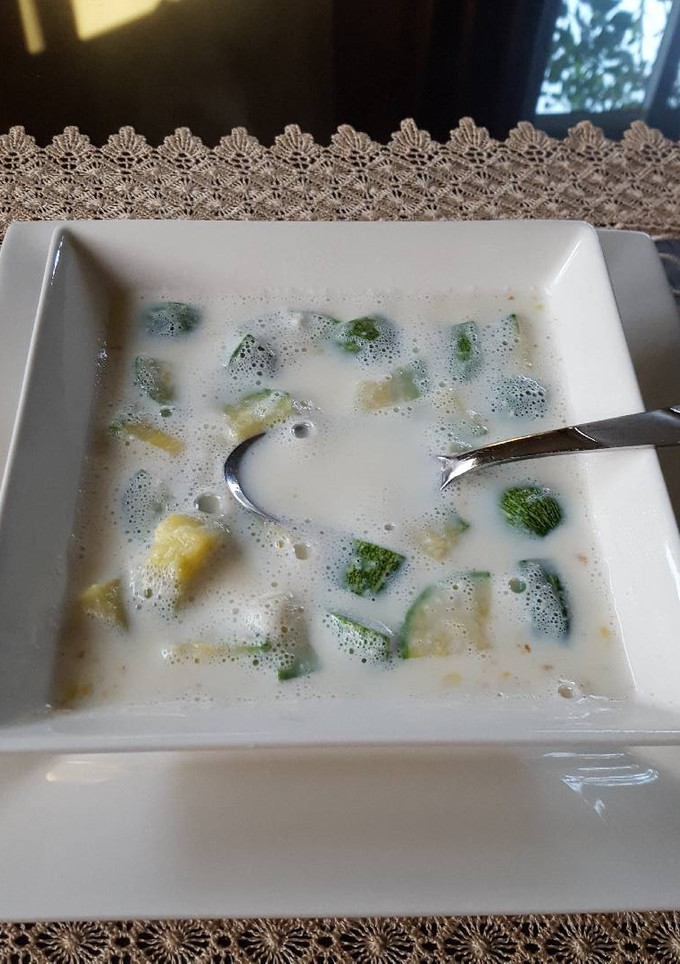 Una foto de Postre: calabacitas con leche