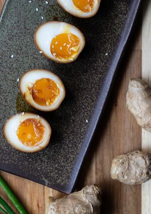 A picture of Japanese Marinated Egg - Ajitsuke Tamago Easy Recipe.
