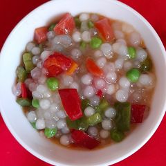 A picture of Tricolor Sabudana khichri.