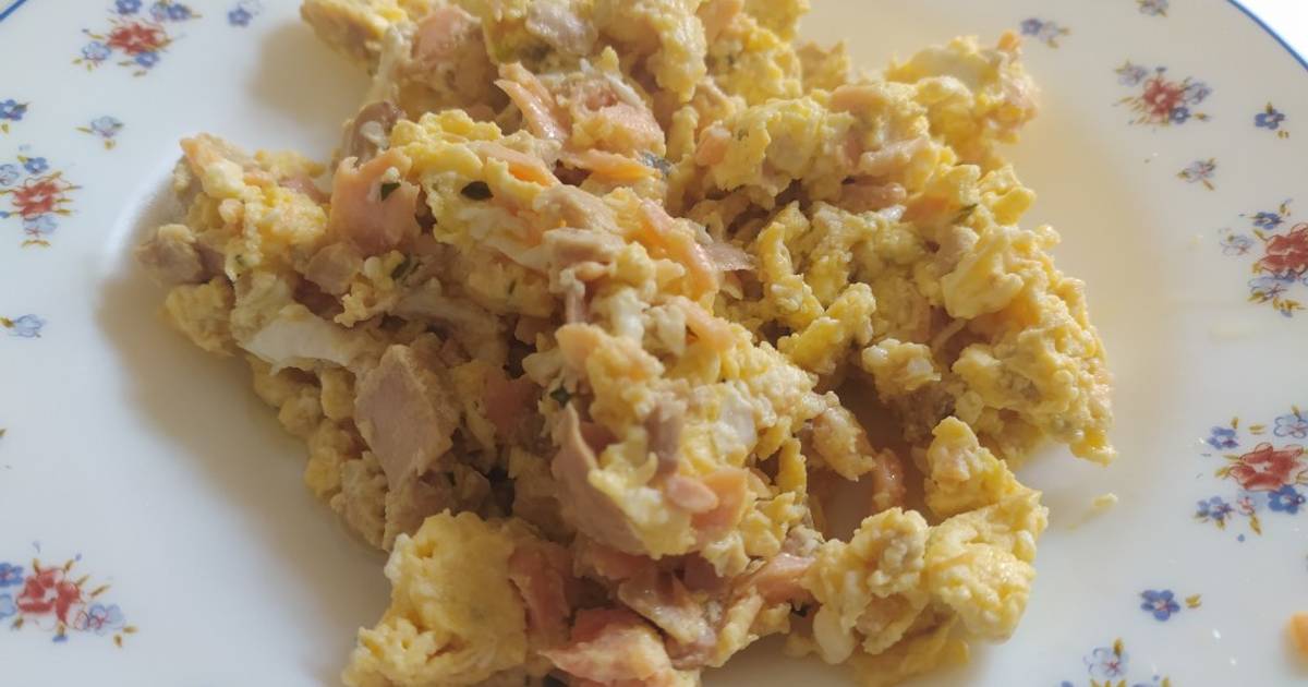 Huevos revueltos con atun 74 recetas caseras Cookpad Huevos revueltos con atun 74 recetas caseras Cookpad