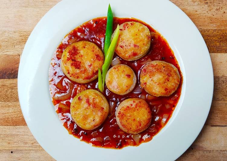 Onion Potato with Barbeque Sauce