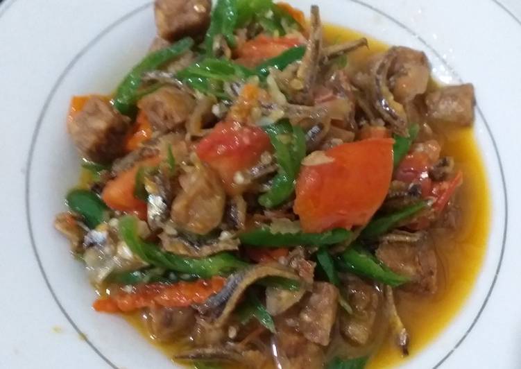 Tempe teri tumis cabe ijo