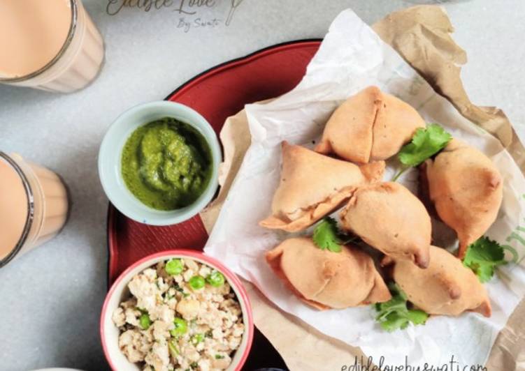 Easiest Way to Make Quick Baked Paneer Matar Samosa