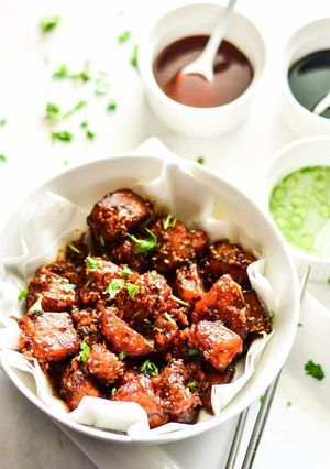 A picture of Honey Chilli Potato #cooksnap.