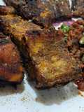 Fried fish with tomato chutney