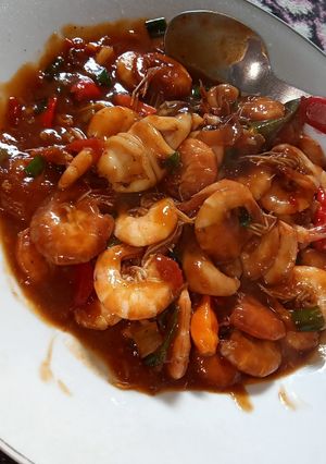 Foto resep Udang+ cumi saus padang