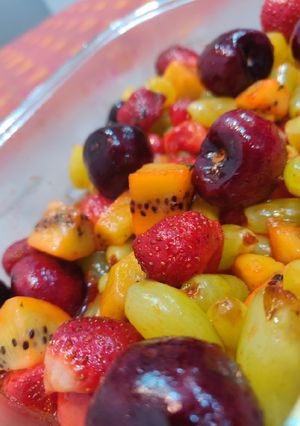 A picture of Honey Lime fruit salad.