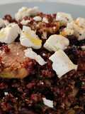 Quinoa roja con verduras y queso feta