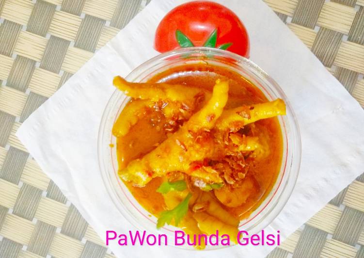 Opor ayam ceksay (ceker+sayap) ala bunda Gelsi