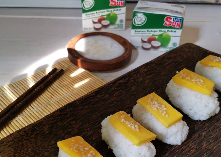 Cara mengolah Mango sticky rice , Enak