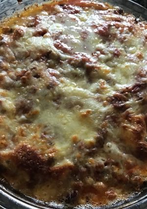 Una foto de Pastel de panquecas y carne