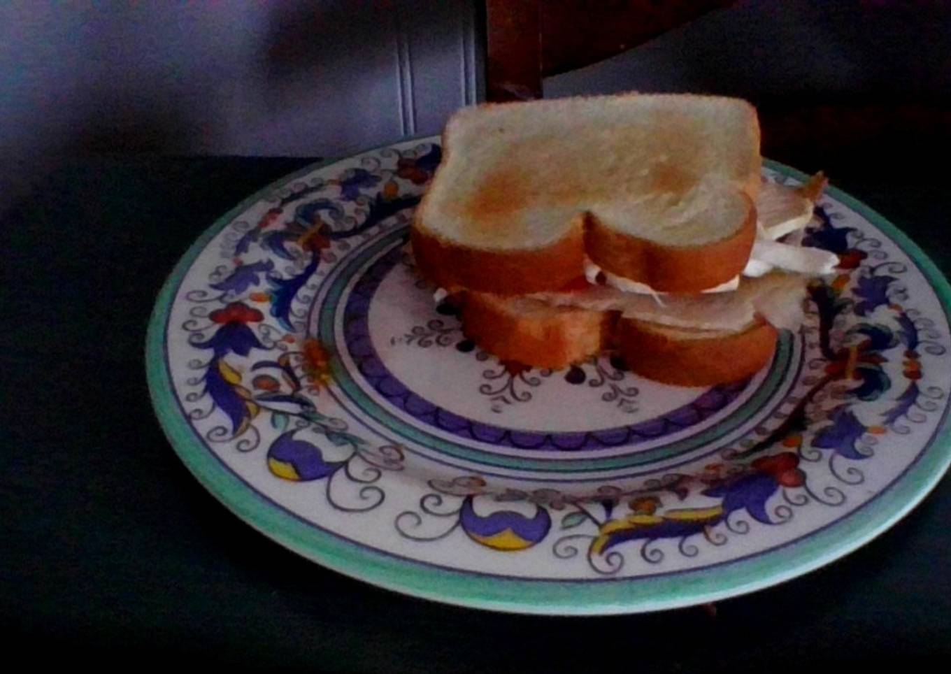 Healthy and delicious turkey and queso de hebra breakfast sandwich (easy to prepare) 😉😋