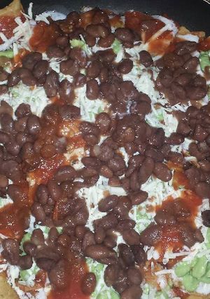 Una foto de Chilaquiles con frijoles