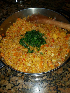 A picture of Wheat vegetable bulgur.