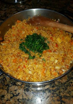 A picture of Wheat vegetable bulgur.