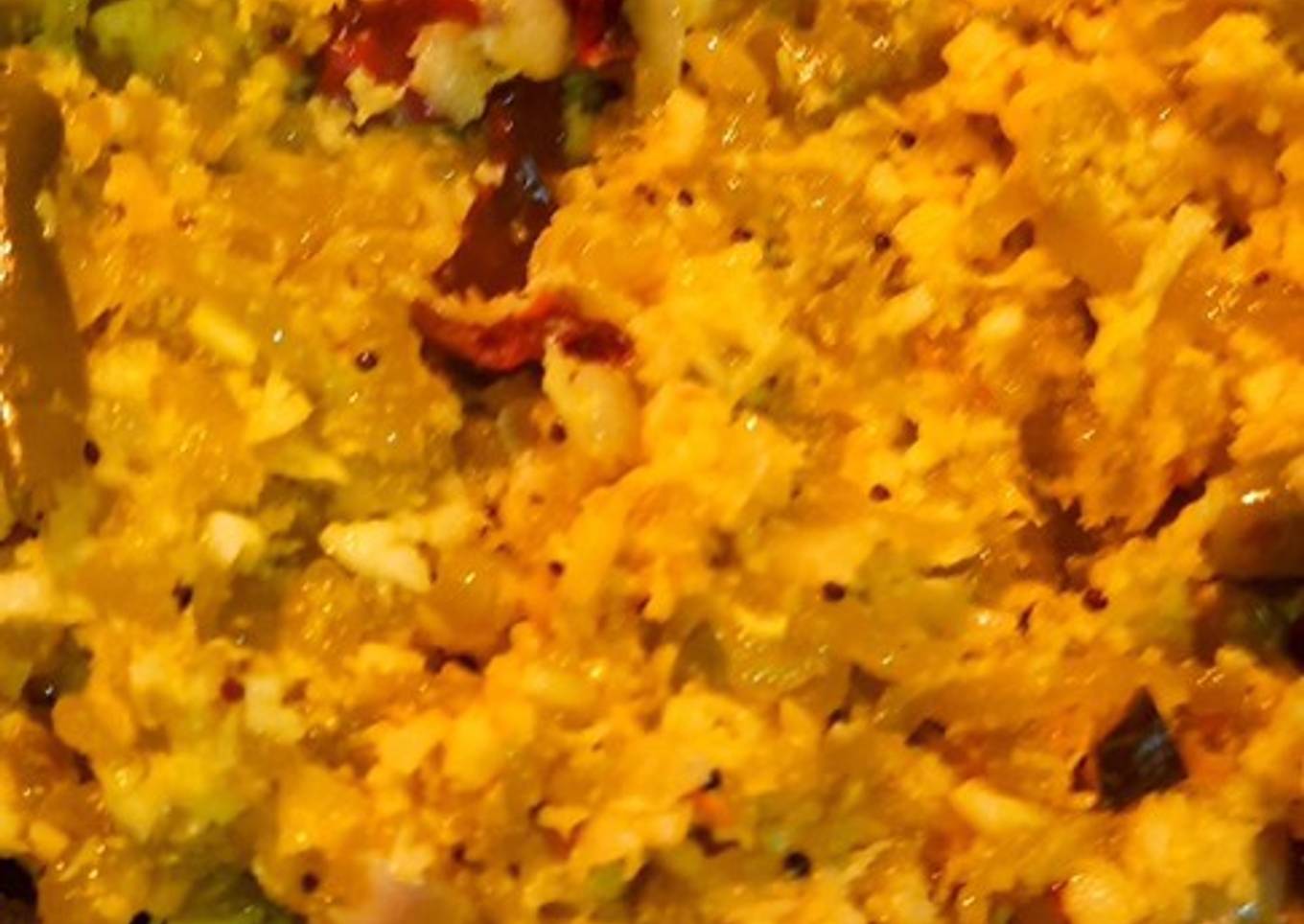 Snakegourd coconut stir fry