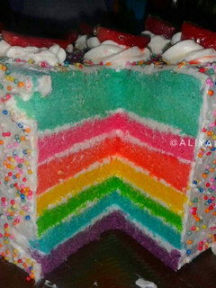 Foto resep Rainbow cake kukus ny.liem super lembut