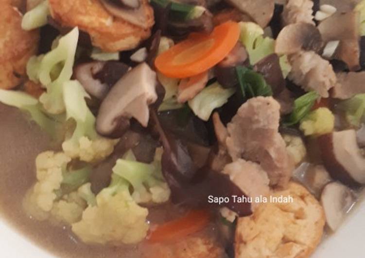 Resep Sapo Tahu Jamur ala Indah yang Bikin Ngiler