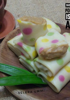 Foto resep Dadar Gulung Polkadot Isi Vla Apel