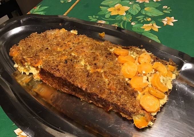 Gâteau de carottes façon paschtida revisitée à la feta et gruyère