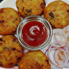 Raw banana cutlets A picture of Raw banana cutlets.