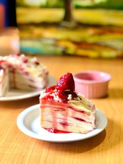 Foto resep Vanilla Strawberry Mille Crepes