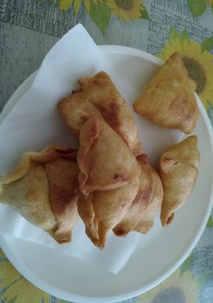 A picture of Coconut samosa:.