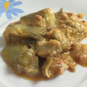 Alcachofas en salsa de almendras (TM5)