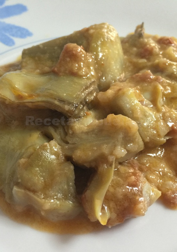 Una foto de Alcachofas en salsa de almendras (TM5)
