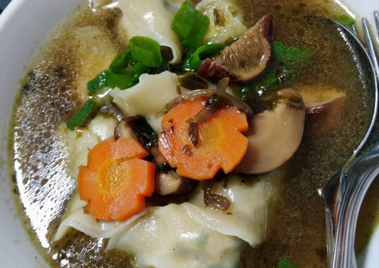 Cara Bikin Dumpling Sup with olive mustard / kanachai Anti Gagal