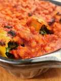 Cannelloni al ragù di soia con ricotta vegetale e spinaci
