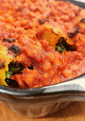 Foto di Cannelloni al ragù di soia con ricotta vegetale e spinaci