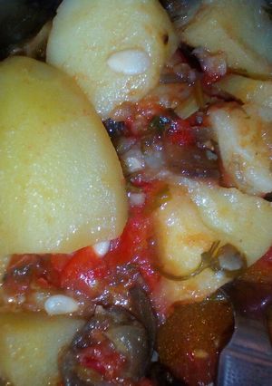 A picture of Potato eggplant soup.