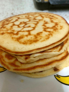 A picture of My Pancake Tuesday Fluffy Pancakes with Nutella filling 🥞.