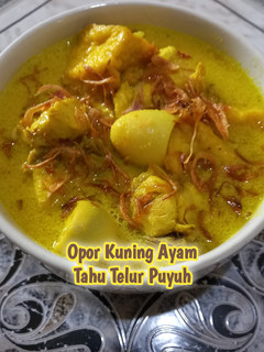 Foto resep Opor Kuning Ayam Tahu Telur Puyuh