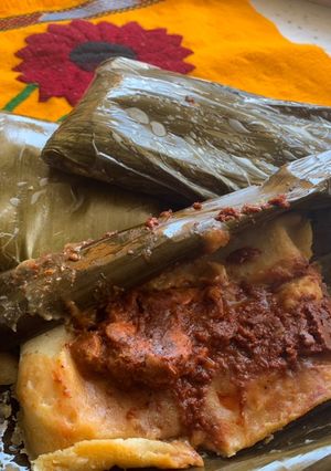 A picture of Oaxacan Tamales.