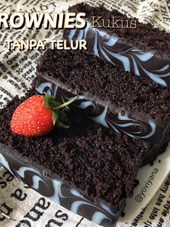 Foto resep BROWNIES kukus TANPA TELUR tanpa mixer