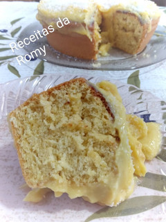 Foto de Pão de Ló com Creme Pasteleiro