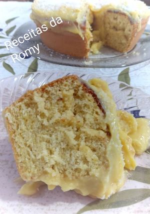 Foto de Pão de Ló com Creme Pasteleiro