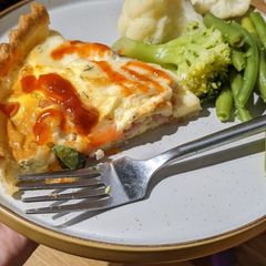 A picture of Double cheese quiche.